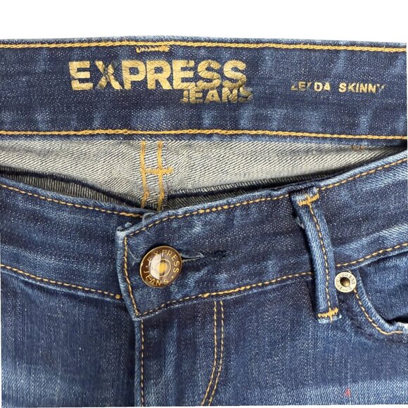 EUC Women's EXPRESS "Zelda" Low Rise Jeans Blue #90066 | Size 8R - Picture 5 of 11